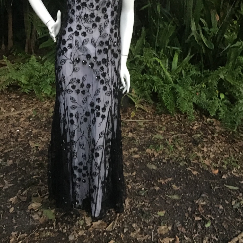 Vintage Cache beaded Dress with white lining - Picture 3 of 8